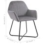 Esszimmerstühle aus grauem Samt, 2 Einheiten von vidaXL, Essstühle - Ref: Foro24-249804, Preis: 177,89 €, Rabatt: %