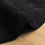HUARTE waschbarer weicher Kurzflorteppich schwarz Ø 200 cm von , Teppiche - Ref: Foro24-375126, Preis: 109,82 €, Rabatt: %