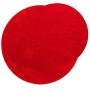 Alfombra de pelo corto suave lavable HUARTE rojo Ø 80 cm