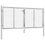 Silberverzinktes Gartentor aus Stahl, 306 x 150 cm von vidaXL, Gartentore - Ref: Foro24-144762, Preis: 321,01 €, Rabatt: %