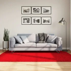HUARTE roter waschbarer weicher Kurzflorteppich 140x200 cm von , Teppiche - Ref: Foro24-375172, Preis: 61,55 €, Rabatt: %