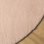 Alfombra de pelo corto suave lavable HUARTE rosado Ø 200 cm
