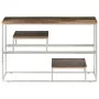 Console table silver stainless steel solid recycled wood by , console tables - Ref: Foro24-350008, Price: 98,84 €, Discount: %