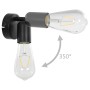 2 Stück Strahlerlampe mit 2W schwarzen E27-Glühbirnen von vidaXL, Strahler und Reflektoren - Ref: Foro24-281411, Preis: 21,34...