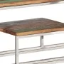 Console table silver stainless steel solid recycled wood by , console tables - Ref: Foro24-350008, Price: 98,84 €, Discount: %
