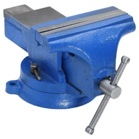 Blue cast iron bench vise 150 mm by , Clamps and screws - Ref: Foro24-154640, Price: 66,68 €, Discount: %