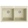 Granite kitchen sink with two beige bowls by vidaXL, Sinks - Ref: Foro24-144851, Price: 266,13 €, Discount: %