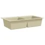 Granite kitchen sink with two beige bowls by vidaXL, Sinks - Ref: Foro24-144851, Price: 266,13 €, Discount: %