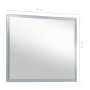 Badezimmerwandspiegel mit LED 80x60 cm von vidaXL, Spiegel - Ref: Foro24-144727, Preis: 108,39 €, Rabatt: %