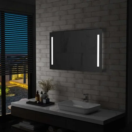 Badezimmerwandspiegel mit LED 100x60 cm von vidaXL, Spiegel - Ref: Foro24-144707, Preis: 79,48 €, Rabatt: %