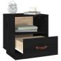 Nachttische 2 Stück aus massivem schwarzem Kiefernholz 40x34x45 cm von vidaXL, Nachttische - Ref: Foro24-818304, Preis: 69,72...