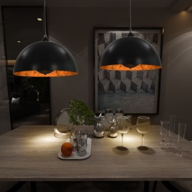 Ceiling lamps 2 pcs black and gold hemispherical 40 cm E27 by vidaXL, Lamps - Ref: Foro24-50876, Price: 92,59 €, Discount: %