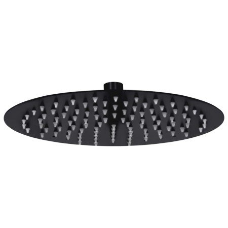 Cabezal de ducha efecto lluvia acero inox redondo negro 25 cm en Cabezales de ducha | Comprar online en Foro24