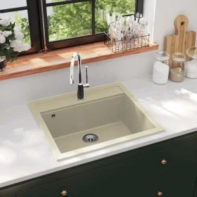 Granite kitchen sink with a beige bowl by vidaXL, Sinks - Ref: Foro24-144862, Price: 174,49 €, Discount: %