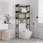 Engineered wood washing machine shelf smoke oak 67x25x163 cm by , Accessories for washing machines and dryers - Ref: Foro24-8...