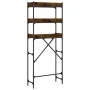 Engineered wood washing machine shelf smoke oak 67x25x163 cm by , Accessories for washing machines and dryers - Ref: Foro24-8...