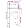 Estantería lavadora madera ingeniería roble humo 67x25x163 cm