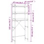 Estantería lavadora madera ingeniería roble marrón 67x25x163 cm