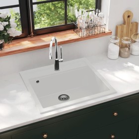 Küchenspüle aus Granit mit weißer Schüssel von vidaXL, Sinkt - Ref: Foro24-144863, Preis: 214,07 €, Rabatt: %