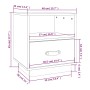 Nachttische 2 Stück aus massivem schwarzem Kiefernholz 40x34x45 cm von vidaXL, Nachttische - Ref: Foro24-818304, Preis: 69,72...