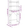 Estantería lavadora madera ingeniería roble Sonoma 67x25x163 cm