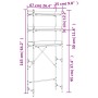 Estantería para lavadora madera ingeniería negra 67x25x163 cm