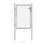 Puerta de jardín acero galvanizado plateado 105x150 cm de vidaXL, Puertas de jardín - Ref: Foro24-144756, Precio: 174,06 €, D...