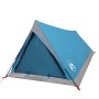 Tienda de campaña 2 personas tafetán 185T azul 200x120x88/62 cm