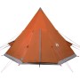 4-Personen-Tipi-Zelt, wasserdicht, Grau-Orange von , Zelte - Ref: Foro24-94382, Preis: 135,51 €, Rabatt: %