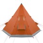 4-Personen-Tipi-Zelt, wasserdicht, Grau-Orange von , Zelte - Ref: Foro24-94382, Preis: 135,51 €, Rabatt: %