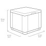 Keter Puf de almacenamiento cubo grafito 213816