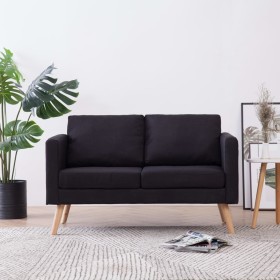 2-Sitzer-Sofa aus schwarzem Stoff von vidaXL, Sofas - Ref: Foro24-281359, Preis: 246,15 €, Rabatt: %