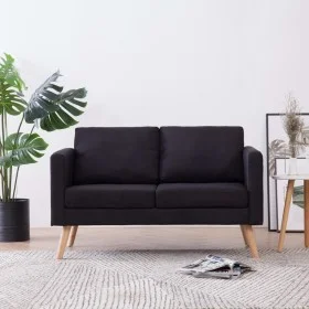 Black fabric 2-seater sofa by vidaXL, Sofas - Ref: Foro24-281359, Price: 242,33 €, Discount: %
