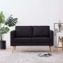 Black fabric 2-seater sofa by vidaXL, Sofas - Ref: Foro24-281359, Price: 242,33 €, Discount: %