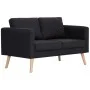 2-Sitzer-Sofa aus schwarzem Stoff von vidaXL, Sofas - Ref: Foro24-281359, Preis: 242,33 €, Rabatt: %