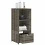 PE Rattan Gartenschrank grau 50x55x115 cm von , Aufbewahrungsboxen für den Außenbereich - Ref: Foro24-365549, Preis: 113,63 €...