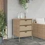 PE beige rattan garden storage cabinet 55x59x80 cm by , Outdoor storage boxes - Ref: Foro24-365554, Price: 147,58 €, Discount: %