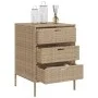PE beige rattan garden storage cabinet 55x59x80 cm by , Outdoor storage boxes - Ref: Foro24-365554, Price: 147,58 €, Discount: %