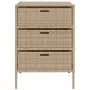 PE beige rattan garden storage cabinet 55x59x80 cm by , Outdoor storage boxes - Ref: Foro24-365554, Price: 147,58 €, Discount: %