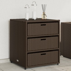PE Rattan Gartenschrank braun 55x59x69 cm von , Aufbewahrungsboxen für den Außenbereich - Ref: Foro24-365556, Preis: 133,16 €...