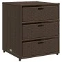 PE Rattan Gartenschrank braun 55x59x69 cm von , Aufbewahrungsboxen für den Außenbereich - Ref: Foro24-365556, Preis: 140,82 €...