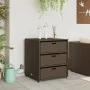 PE Rattan Gartenschrank braun 55x59x69 cm von , Aufbewahrungsboxen für den Außenbereich - Ref: Foro24-365556, Preis: 140,82 €...