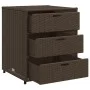 PE Rattan Gartenschrank braun 55x59x69 cm von , Aufbewahrungsboxen für den Außenbereich - Ref: Foro24-365556, Preis: 140,82 €...