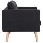 Black fabric 2-seater sofa by vidaXL, Sofas - Ref: Foro24-281359, Price: 246,15 €, Discount: %