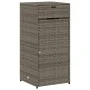 PE grey rattan garden storage cabinet 55x55x111 cm by , Outdoor storage boxes - Ref: Foro24-365561, Price: 127,45 €, Discount: %