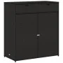 PE black rattan garden storage cabinet 105x55x113 cm by , Outdoor storage boxes - Ref: Foro24-365563, Price: 201,43 €, Discou...