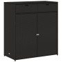 PE Rattan Gartenschrank schwarz 105x55x113 cm von , Aufbewahrungsboxen für den Außenbereich - Ref: Foro24-365563, Preis: 186,...
