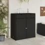 PE black rattan garden storage cabinet 105x55x113 cm by , Outdoor storage boxes - Ref: Foro24-365563, Price: 201,43 €, Discou...