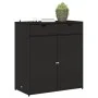 PE black rattan garden storage cabinet 105x55x113 cm by , Outdoor storage boxes - Ref: Foro24-365563, Price: 201,43 €, Discou...