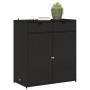 PE Rattan Gartenschrank schwarz 105x55x113 cm von , Aufbewahrungsboxen für den Außenbereich - Ref: Foro24-365563, Preis: 186,...